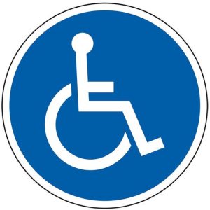 Panneau pour fauteuil roulant – plastique 100 mm