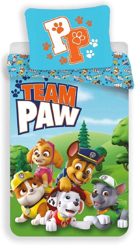 L'équipe de patrouille Paw ! housse de couette - 140 x 200 cm - taie d'oreiller 70 x 90 cm