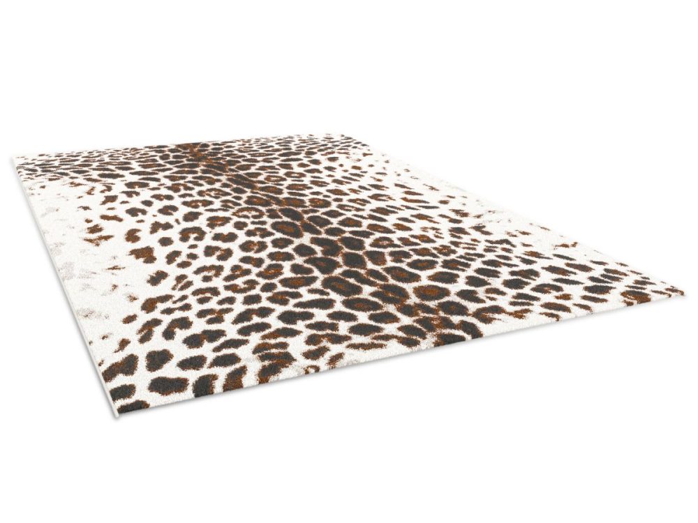 Tapis poils ras MERYL motif leopard