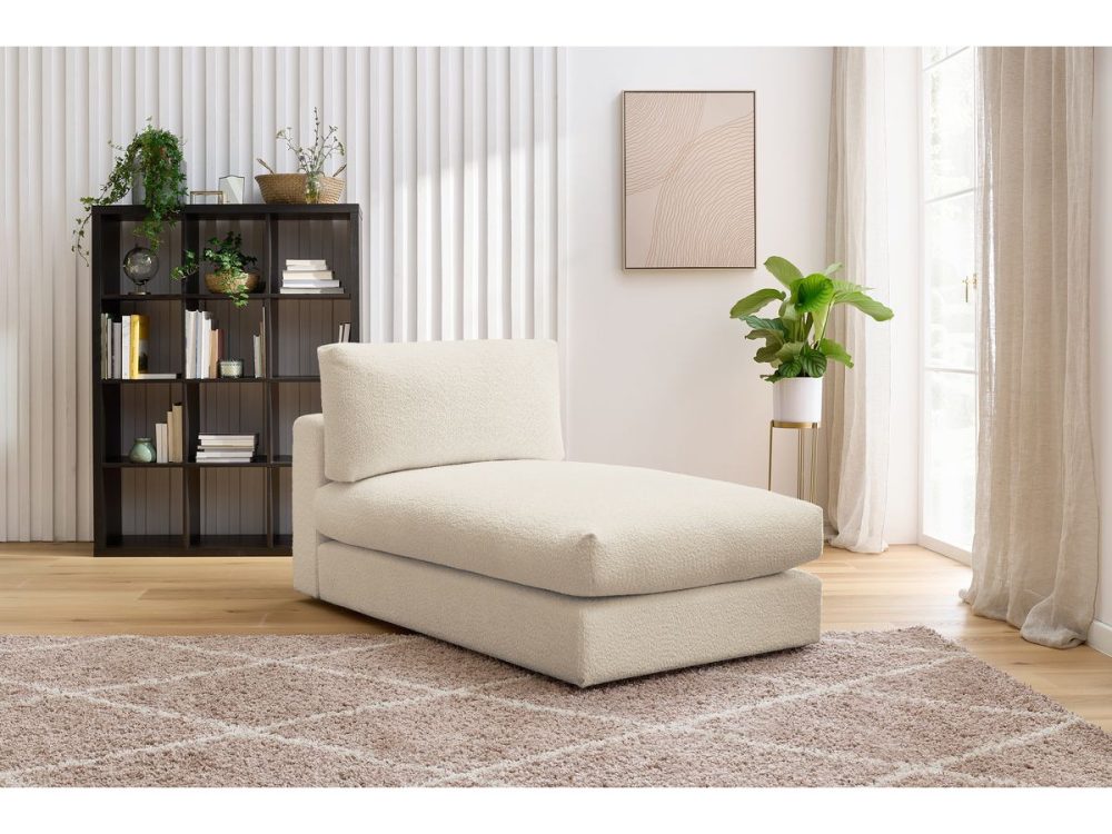 Meridienne pour canape modulable PARIS tissu bouclette – Image 2