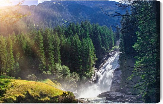 Painting King - Tableau sur toile Cascade de Krimml en Autriche - 100 x 70 cm