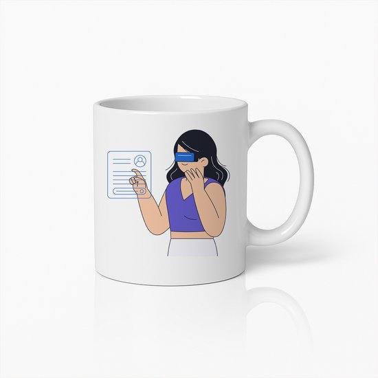 Mug futuriste Interface de Reality virtuelle – Cadeau innovant pour les passionnés de technologie – Mug à café unique 330 ml