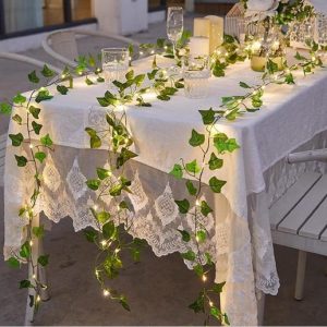Guirlande lumineuse lierre à énergie solaire feuille d’érable 10 mètres 100 LED éclairage de jardin pour clôture mur décoration LED étanche éclairage nocturne Guirlande lumineuse lierre à énergie solaire feuille d’érable 10 mètres 100 LED éclairage de jardin pour clôture mur décoration LED étanche éclairage nocturne