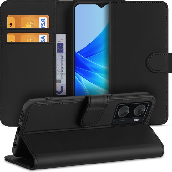 Housse de protection pour OPPO A57 | A57 | A77 4G Zwart avec porte-cartes