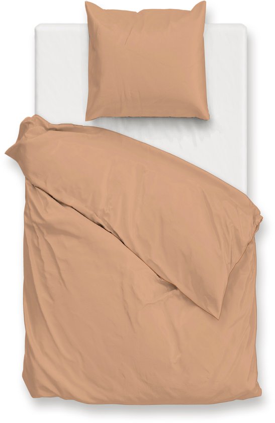 Housse de couette - Alors ! Home - Percalle Cream Tan - 1 personne (140 x 200/220 cm)