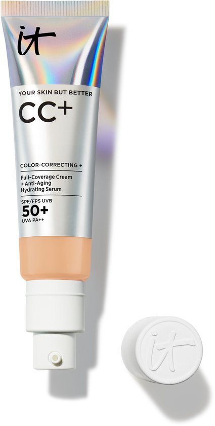 IT Cosmetics Your Skin But Better CC+ Cream SPF50 Fond de Teint - Anti-âge et Hydratant - Medium - 32ml