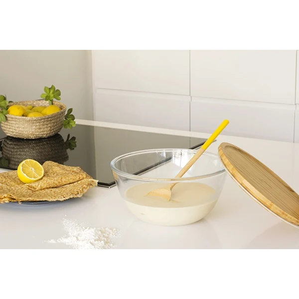 Bol à mixer rond couvercle bambou 2.6L Pebbly – Image 2
