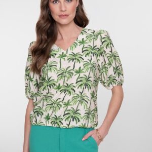 Haut Geisha à imprimé palmiers – 63258-20 Haut Geisha à imprimé palmiers – 63258-20