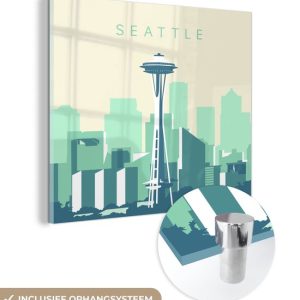 MuchoWow® Peinture sur verre 50×50 cm – Peinture sur verre acrylique – Architecture – Seattle – Amérique – Seattle Tower – USA – Amérique – Photo sur verre – Peintures MuchoWow® Peinture sur verre 50×50 cm – Peinture sur verre acrylique – Architecture – Seattle – Amérique – Seattle Tower – USA – Amérique – Photo sur verre – Peintures