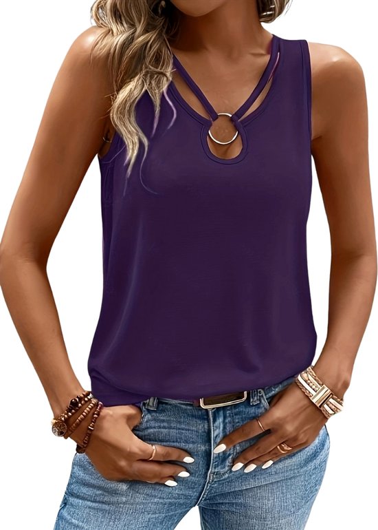 Haut Nivard Femme - Vêtements - Chemise - Chemisier - Court - Adulte - Violet - Taille M