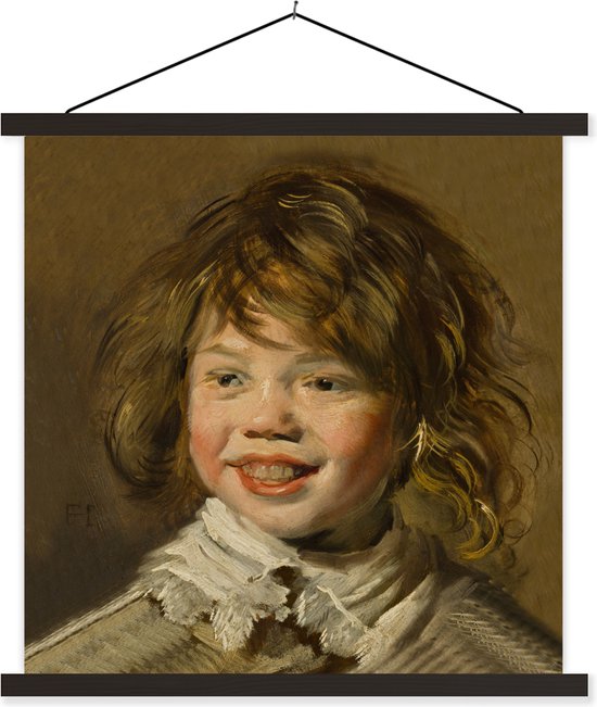 Garçon souriant - Peinture de Frans Hals affiche textielposter 90x90 cm
