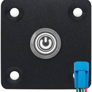 Interrupteur à bouton-poussoir en métal ProRide pour panneau encastré 220 V ON-OFF – 12 mm – avec câble de connexion – Indication LED Wit