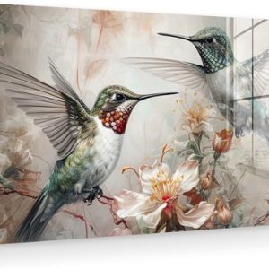 MuchoWow® Glasschilderij 40×20 cm – Schilderij acrylglas – Colibri – Vogels – Bloem – Planten – Foto op glas – Muurdecoratie woonkamer – Wanddecoratie slaapkamer – Schilderijen MuchoWow® Glasschilderij 40×20 cm – Schilderij acrylglas – Colibri – Vogels – Bloem – Planten – Foto op glas – Muurdecoratie woonkamer – Wanddecoratie slaapkamer – Schilderijen