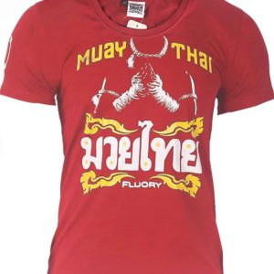 Fluory Mongkon Muay Thai Fighter T-Shirt Rouge taille XXL Fluory Mongkon Muay Thai Fighter T-Shirt Rouge taille XXL