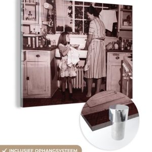 MuchoWow® Peinture sur verre – Cuisine américaine des années 50 – 40×30 cm – Peintures sur verre acrylique – Photo sur Glas MuchoWow® Peinture sur verre – Cuisine américaine des années 50 – 40×30 cm – Peintures sur verre acrylique – Photo sur Glas