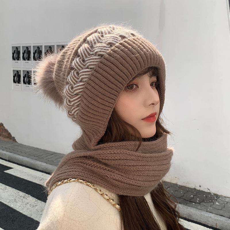 Bonnet épais tricoté tout assorti Bonnet épais tricoté tout assorti