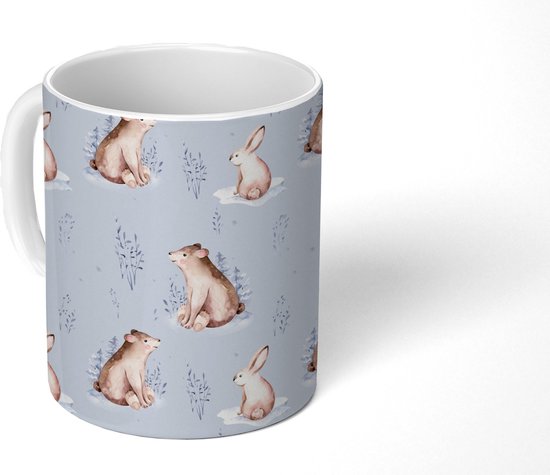 Mug - Hiver - Ours - Lapin - Motifs - 350 ml - Tasse