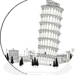 Illustration d’un skyline avec la Tour de Pise Cercle mural aluminium ⌀ 60 cm – impression photo sur cercle mural / cercle vivant / cercle de jardin (décoration murale) Illustration d’un skyline avec la Tour de Pise Cercle mural aluminium ⌀ 60 cm – impression photo sur cercle mural / cercle vivant / cercle de jardin (décoration murale)