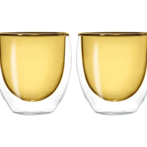 2er Set Espressogläser doppelw. gelb, 80ml 2er Set Espressogläser doppelw. gelb, 80ml