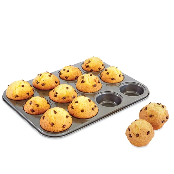 Plaque 12 muffins acier revêtement antiadhérent 35,5 cm Mathon – Image 2