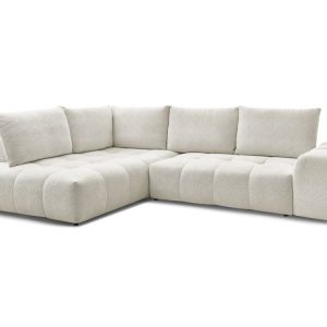 Canape d&rsquo;angle L convertible coffre EVEREST tissu chine