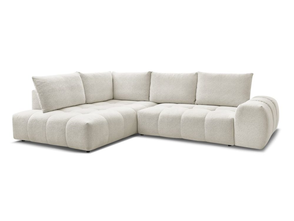 Canape d'angle L convertible coffre EVEREST tissu chine