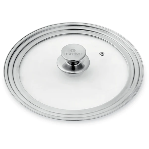 Couvercle en verre et inox multidiamètre 24, 26 et 28 cm Mathon