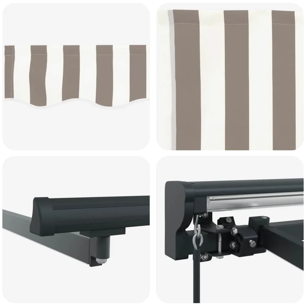 Retractable Awning Light Grey and White 3.5 x 2.5 m – Image 3
