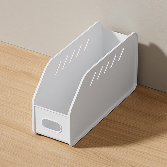 Grand organisateur de placard de cuisine en plastique – panier de rangement empilable incliné avec poignées, armoire de rangement multifonctionnelle Convient pour les épices, les collations, les courses, le bureau et le placard.