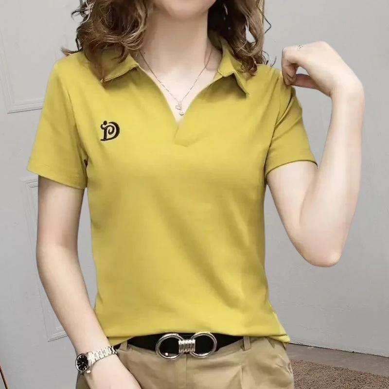 Chemise Á Manches Courtes Et Col En V – Image 2