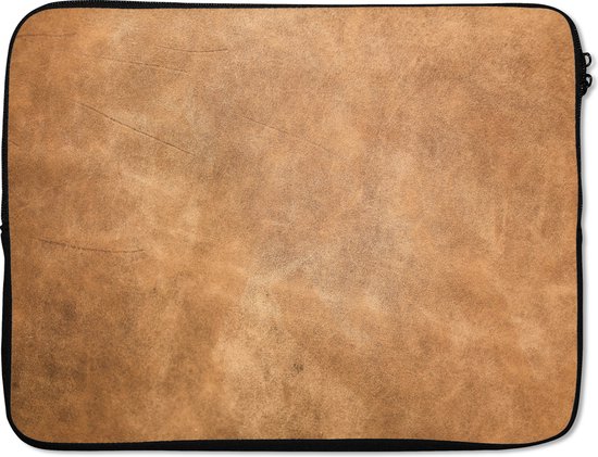Housse pour ordinateur portable 17 pouces - Cuir - Structure - Aspect cuir - Marron - Housse pour ordinateur portable