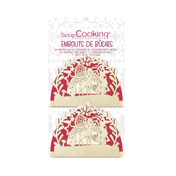 2 embouts pour bûche Forêt enchantée Scrapcooking