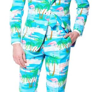 OppoSuits Flaminguy – Costume d’été pour homme – Coloré – Carnaval – Taille 50 Y compris veste, pantalon et cravate OppoSuits Flaminguy – Costume d’été pour homme – Coloré – Carnaval – Taille 50 Y compris veste, pantalon et cravate
