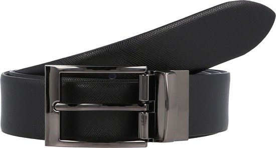 LLOYD Cuir Ceinture 2 in 1 Reversible Belt W110 Black / Blue Noir Bleu