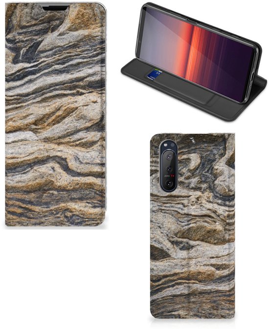 Housse pour téléphone Sony Xperia 5 II Smart Cover Stone
