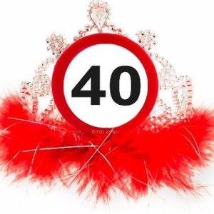 Panneau de signalisation de 40 ans de la Couronne Panneau de signalisation de 40 ans de la Couronne