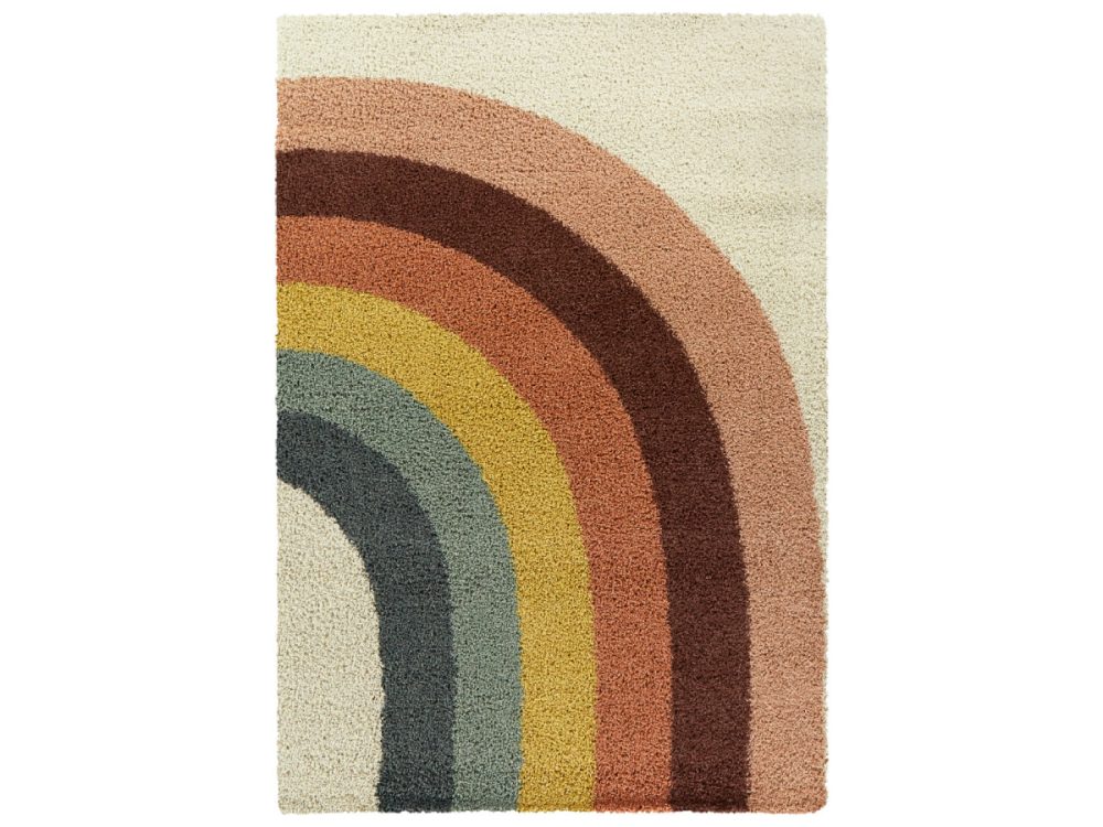 Tapis poils longs CLAIRE motif abstrait