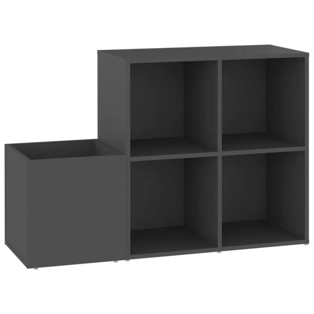 Hall Shoe Cabinet Grey 105x35.5x70 cm Engineered Wood – Image 2