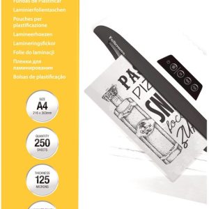 Fellowes Feuille de plastification DIN A4 125 micron brillant 250 pc(s) Fellowes Feuille de plastification DIN A4 125 micron brillant 250 pc(s)