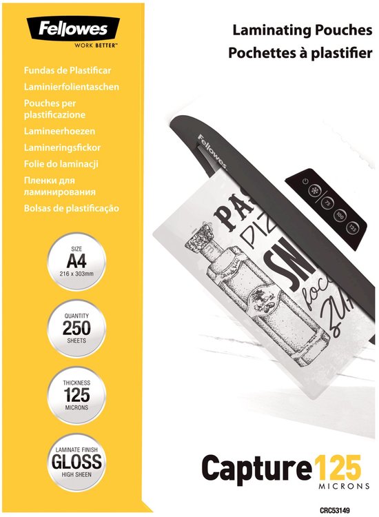 Fellowes Feuille de plastification DIN A4 125 micron brillant 250 pc(s)