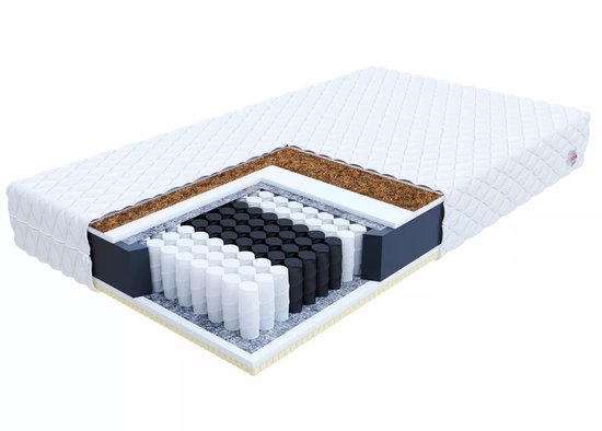 FDM® Matelas ARDEA 100x200 cm - Hauteur 20 cm H3 et H4 - Matelas à ressorts ensachés - Double face - 7 zones - Antiallergique