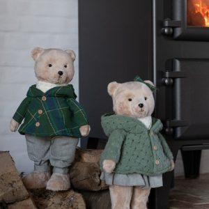 J-Line figurine Garçon + Fille – polyester – beige/vert – 2 pcs J-Line figurine Garçon + Fille – polyester – beige/vert – 2 pcs
