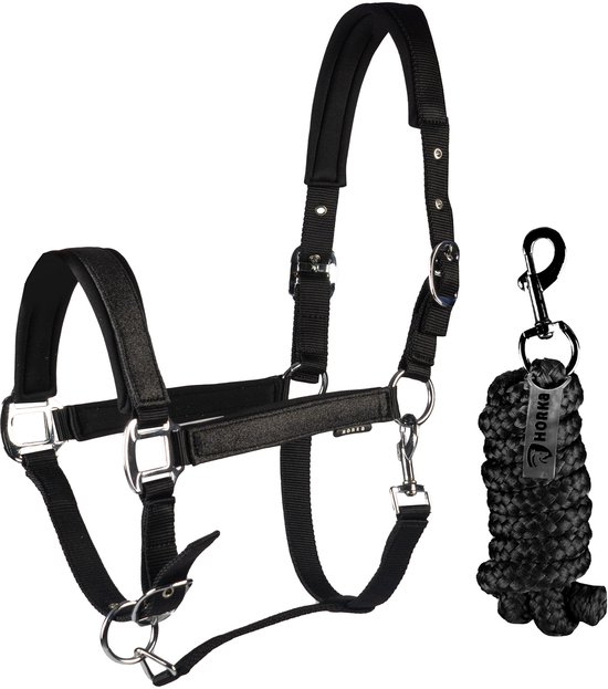 Horka - Ensemble Licol Brilliance - Zwart - Poney
