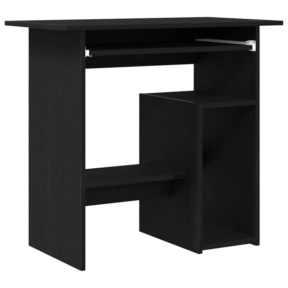 Desk Black Oak 80x45x74 cm Engineered Wood – Image 2