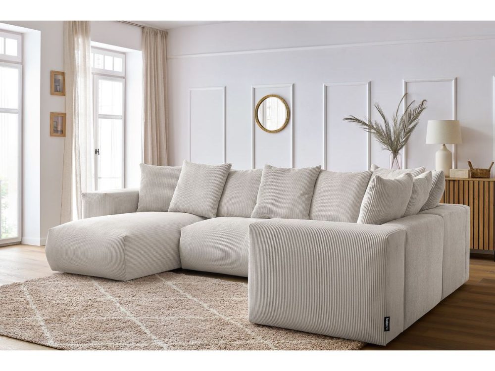 Canape panoramique fixe modulable VOLTAIRE 1 meridienne, 1 chauffeuse 2 place, 1 angle, 1 chauffeuse 1 place – Image 3