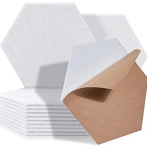 Panneaux Acoustiques Auto-adhésifs pour Absorption Acoustique – 12 Pièces 30x26x1 cm