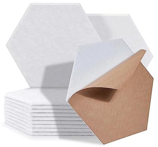 Panneaux Acoustiques Auto-adhésifs pour Absorption Acoustique - 12 Pièces 30x26x1 cm