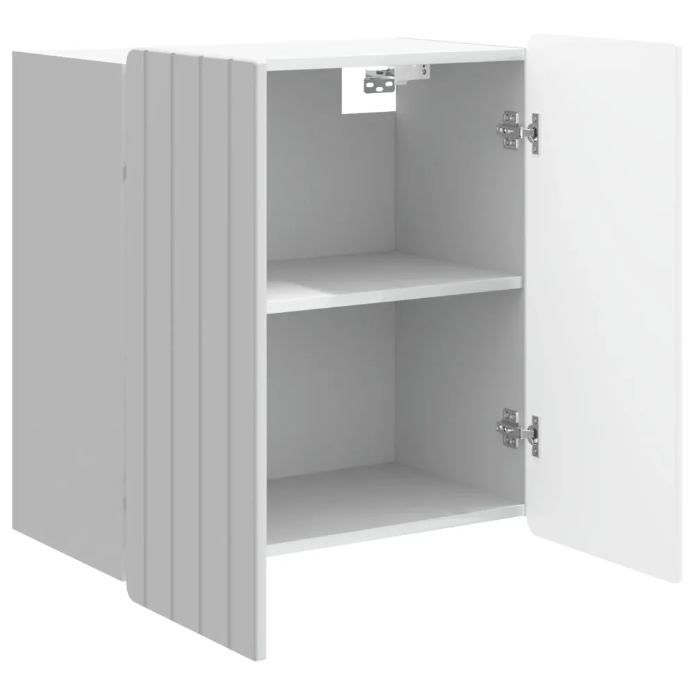 Wall-Mounted Cabinet High Gloss White 59 x 31 x 64 cm – Image 2