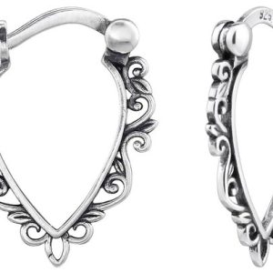 Joie|S – Boucles d’oreilles Bali Argent – Boucles d’oreilles ovales 18 x 14 mm – ovale ajour en filigrane élégamment décoré – Fermoir français – oxydé Joie|S – Boucles d’oreilles Bali Argent – Boucles d’oreilles ovales 18 x 14 mm – ovale ajour en filigrane élégamment décoré – Fermoir français – oxydé