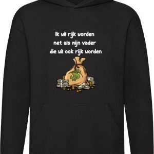 Je veux être riche tout comme mon père qui veut aussi être riche Sweat à capuche – argent – sac – rêve – rêves – pièce de monnaie – papier-monnaie – travail – pull – pull – capuche Je veux être riche tout comme mon père qui veut aussi être riche Sweat à capuche – argent – sac – rêve – rêves – pièce de monnaie – papier-monnaie – travail – pull – pull – capuche
